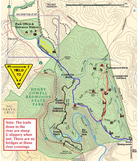 Henry Cowell State Park Trail Map