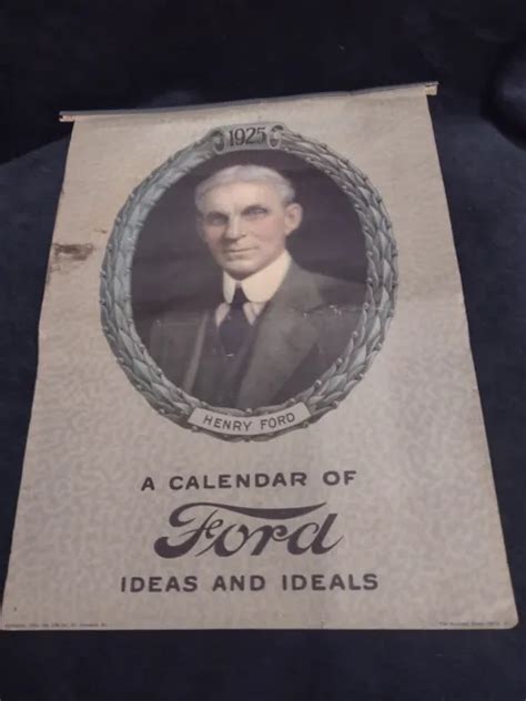 Henry Ford Calendar