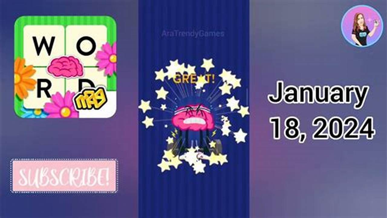 Here You Can Find All Answers For Wordbrain Brainy’s New Year Event January 14 2024., 2024