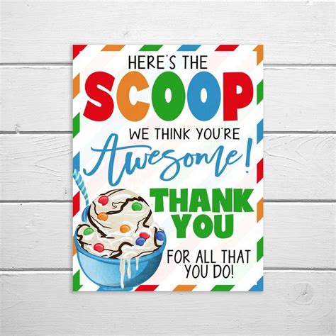 Here's The Scoop Free Printable