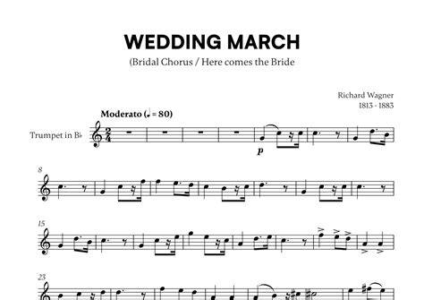 Here Comes the Bride Trumpet Sheet Music