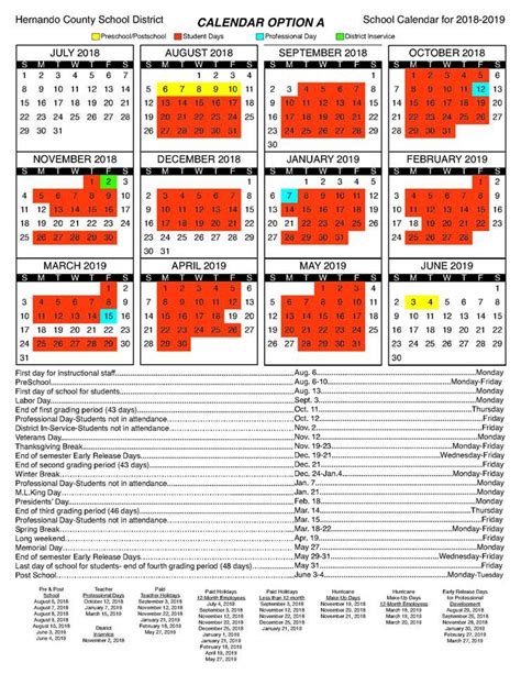 Hernando County Calendar