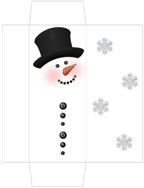 Hershey Bar Snowman Wrapper Template