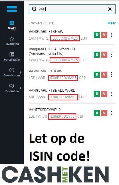 Het gebruik van de Isin-code