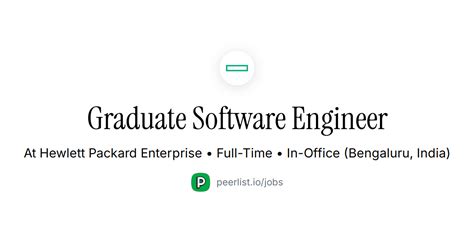 Hewlett Packard Enterprise Software Engineering Graduate