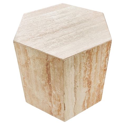 Hexagon Marble Side Table