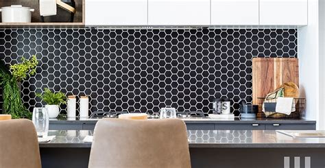 Hexagon Tile Splashback