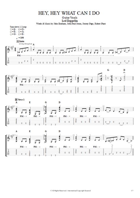 Hey Hey What Can I Do Tab