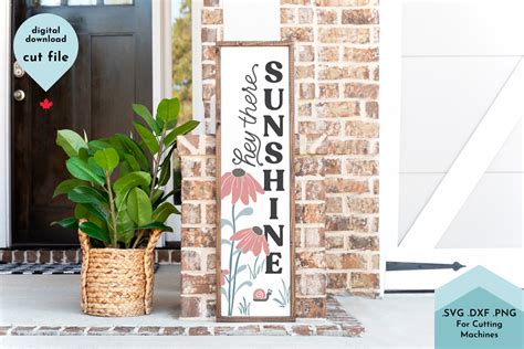 Download Hey There Sunshine Vertical Sign SVG Printable