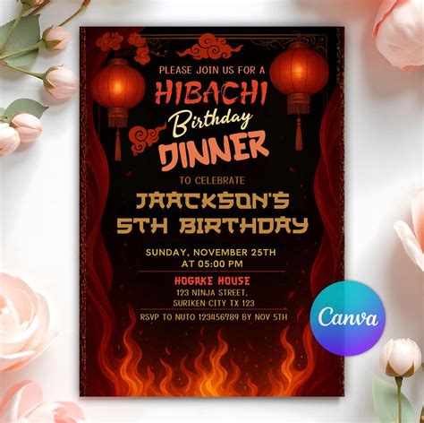 Hibachi Invitation Template Free
