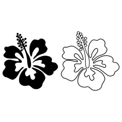 Download Hibiscus Flower DXF Files