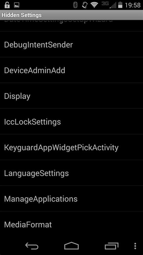 Hidden Android Settings APK