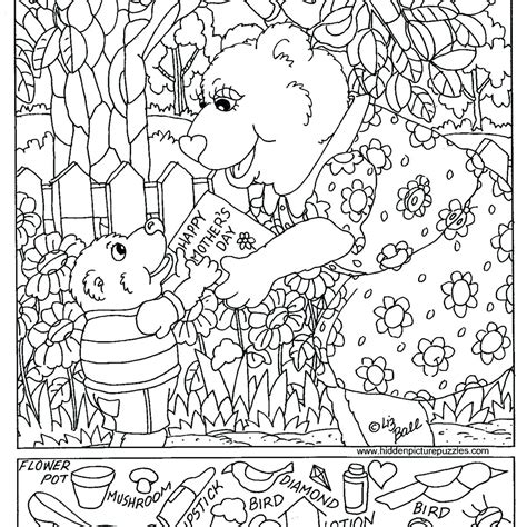 Hidden Pictures Coloring Pages