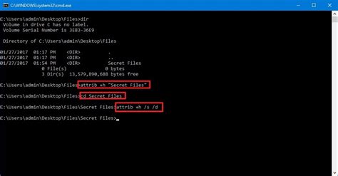 Hide Files and Folders with the Command Line