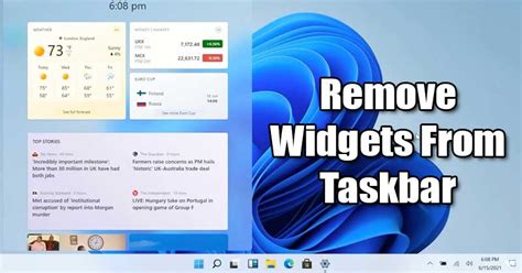 Hide Widgets Button in Taskbar on Windows 11 PC