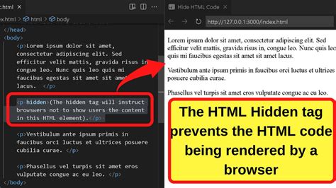 Hiding with HTML