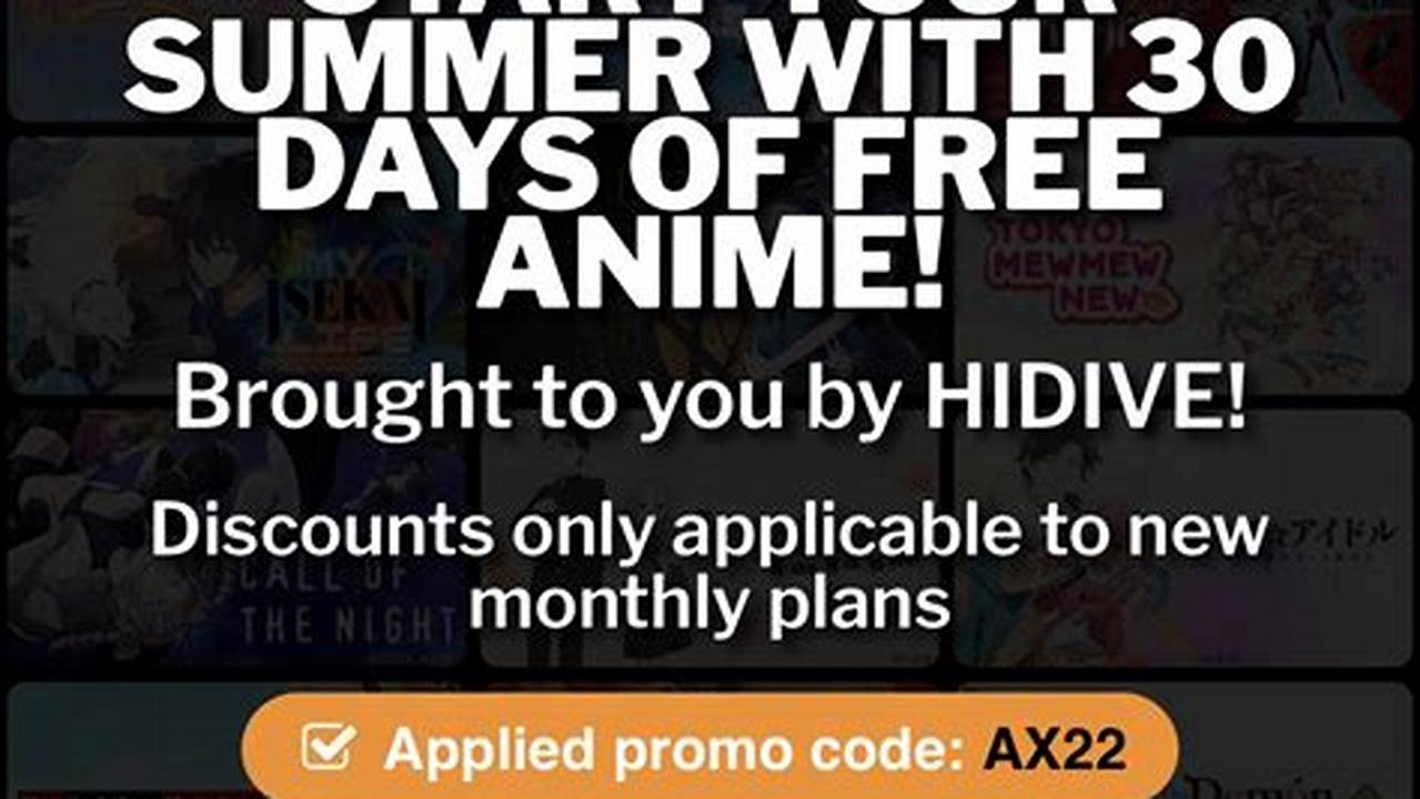 Hidive Promo Code 2025