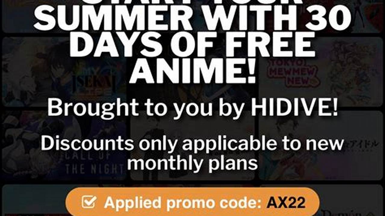 Hidive Promo Code 2024