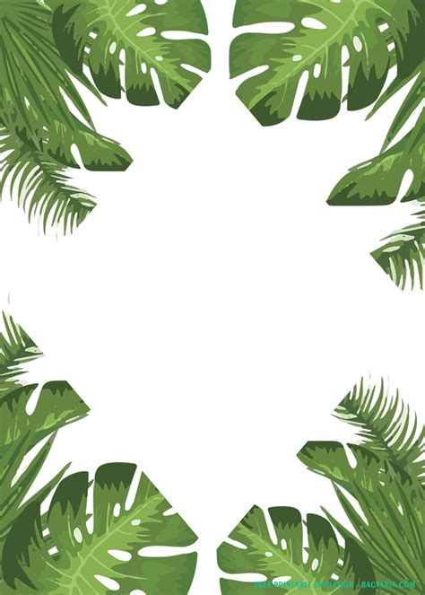High Resolution Free Printable Tropical Leaves
