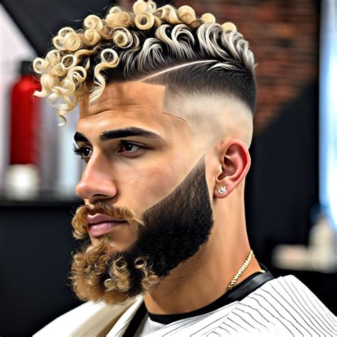 High Fade with Curls Sharp and Modern
