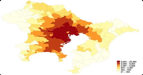 High Population Density in Tokyo