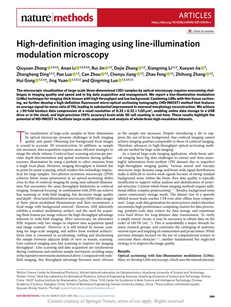 The Ultimate Guide to Achieving Exquisite High-Definition Imaging Using Line-Illumination Modulation Microscopy