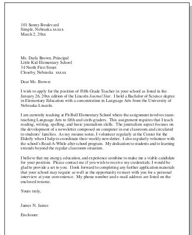 Higher Education Cover Letter Examples