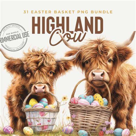Highland Cow Easter Baskets