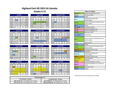 Highland Park Calendar