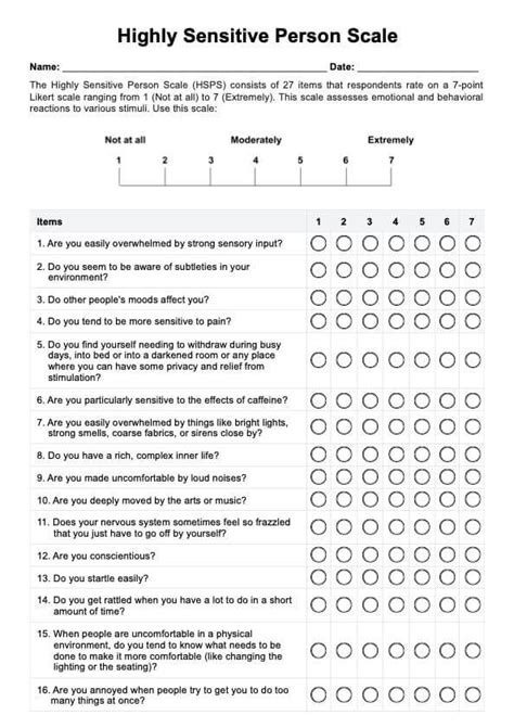 Highly Sensitive Person Test Child