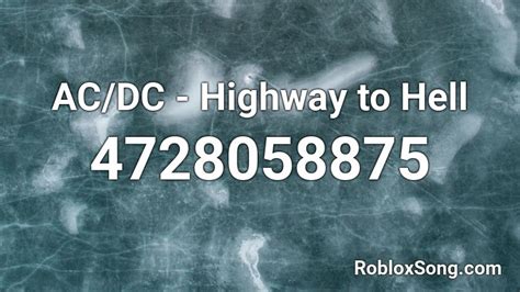 Highway to hell - Roblox ID
