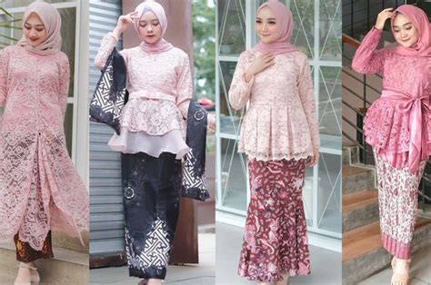 Hijab Kebaya Dengan Aksen Batik