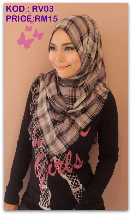 Hijab Pashmina Kotak-kotak