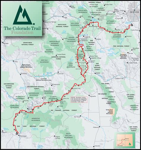Hiking Trails Colorado Map
