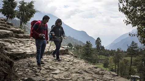Hiking downhill