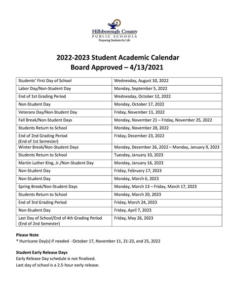 Hillsborough County School Calendar 2023 2024 Recette 2023