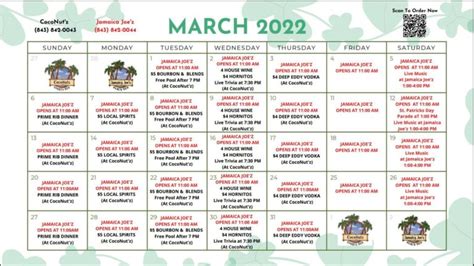 Hilton Head Activities Calendar