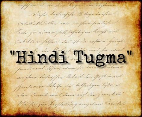 Hindi Tugma In English