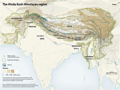 29 Hindu Kush Mountains Map Map Online Source