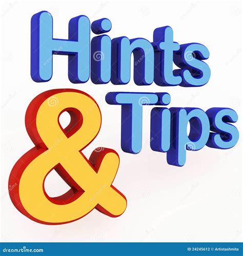 Hints and Tips