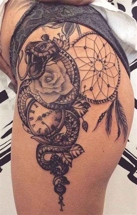 Hip To Thigh Tattoos