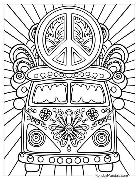 Hippie Coloring Pages