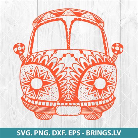 Download Hippie Van in Nature SVG File - SVG Design Cut Files