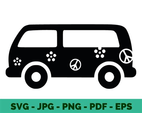 Download Hippie Van in Nature SVG File - SVG Design Easy Edite