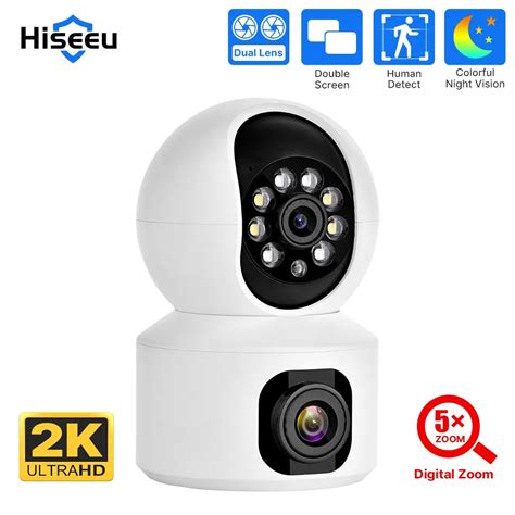 Hiseeu 2K 4MP PTZ IP Camera WIFI Wireless Smart Home Security Surveillance Camera Twoway Audio Baby Pet Monitor Video Record
