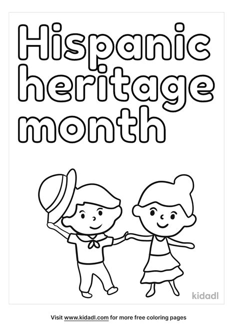 Hispanic Heritage Month Coloring Sheets Printable