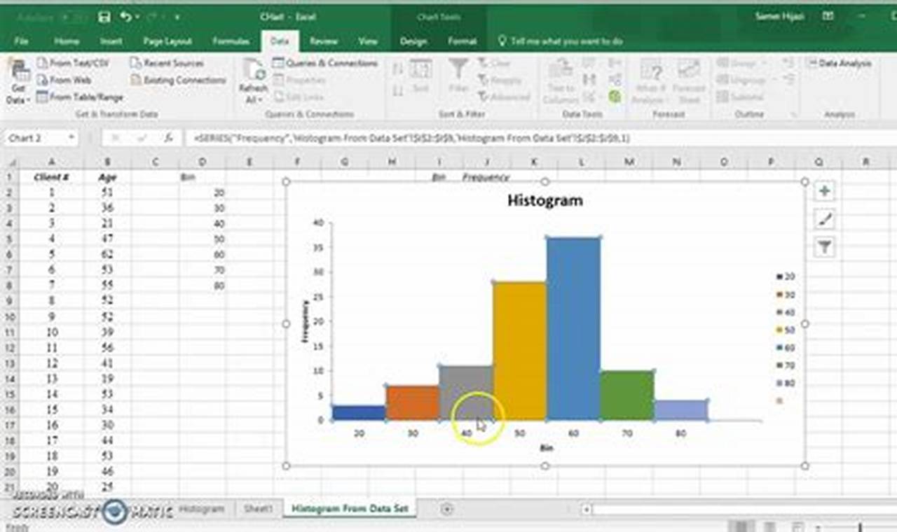 Histogram Chart Examples in Excel 365: Visualizing Data Distribution