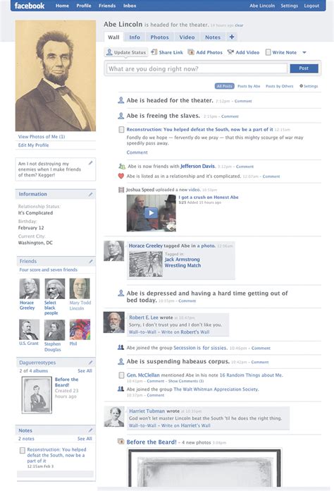 Historical Facebook Page Template