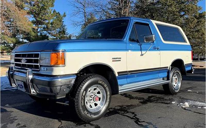 History Of The 1989 Ford Bronco