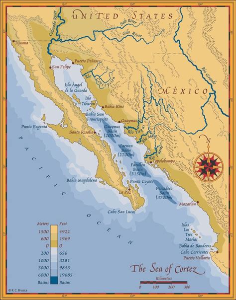 Map of the Sea of Cortez